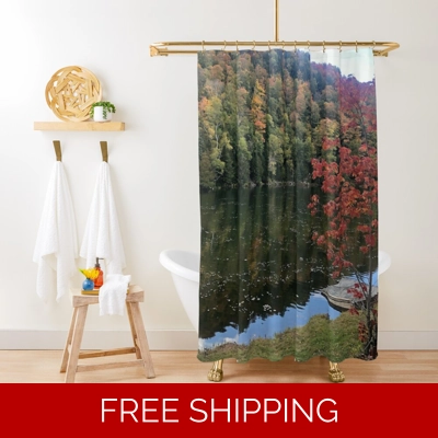Le Studio Shower Curtain Lake Perry Fall 2019